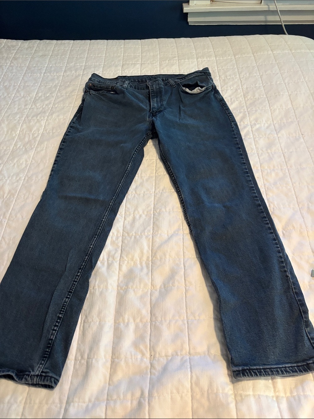 Levi's Straight Leg Jeans — Dark Blue Denim